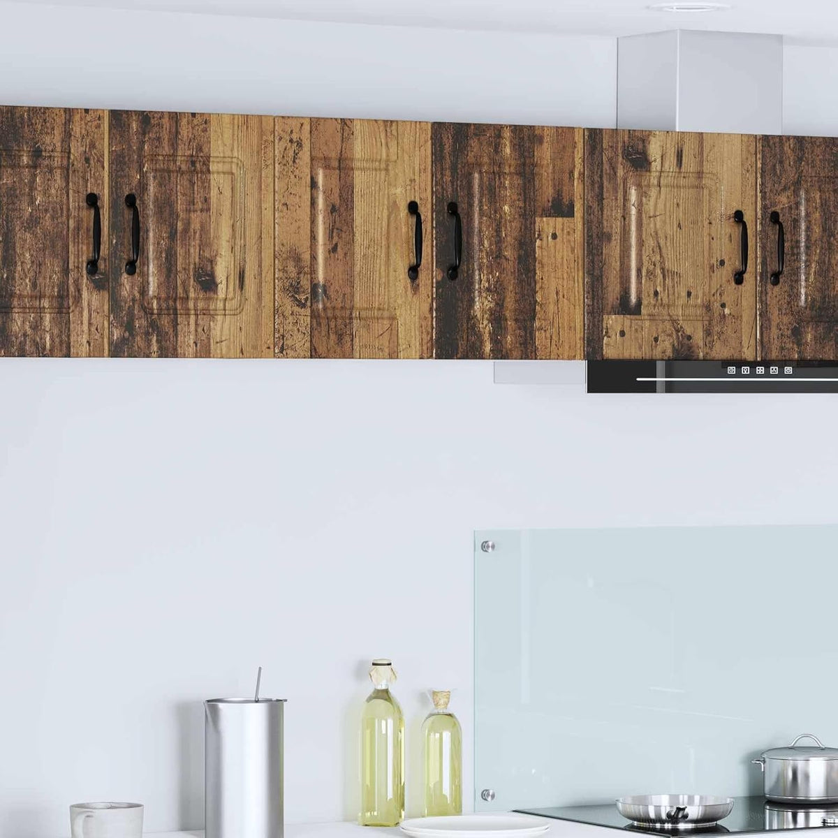 Duo d elements suspendus blancs 30 x 31 x 40 cm avec rangements interieurs pour vaisselle epices et accessoires du quotidien