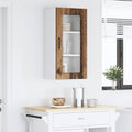 Panneaux de lave-vaisselle effet bois ancien avec portes et etageres pour rangement cuisine, salon ou entree