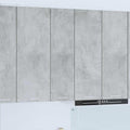 Placard mural gris beton 100 cm avec porte, meuble suspendu pour cuisine salle a manger ou cellier