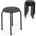 Ensemble de six chaises de repas noires avec assise confortable, mobilier adapte au salon et a la cuisine