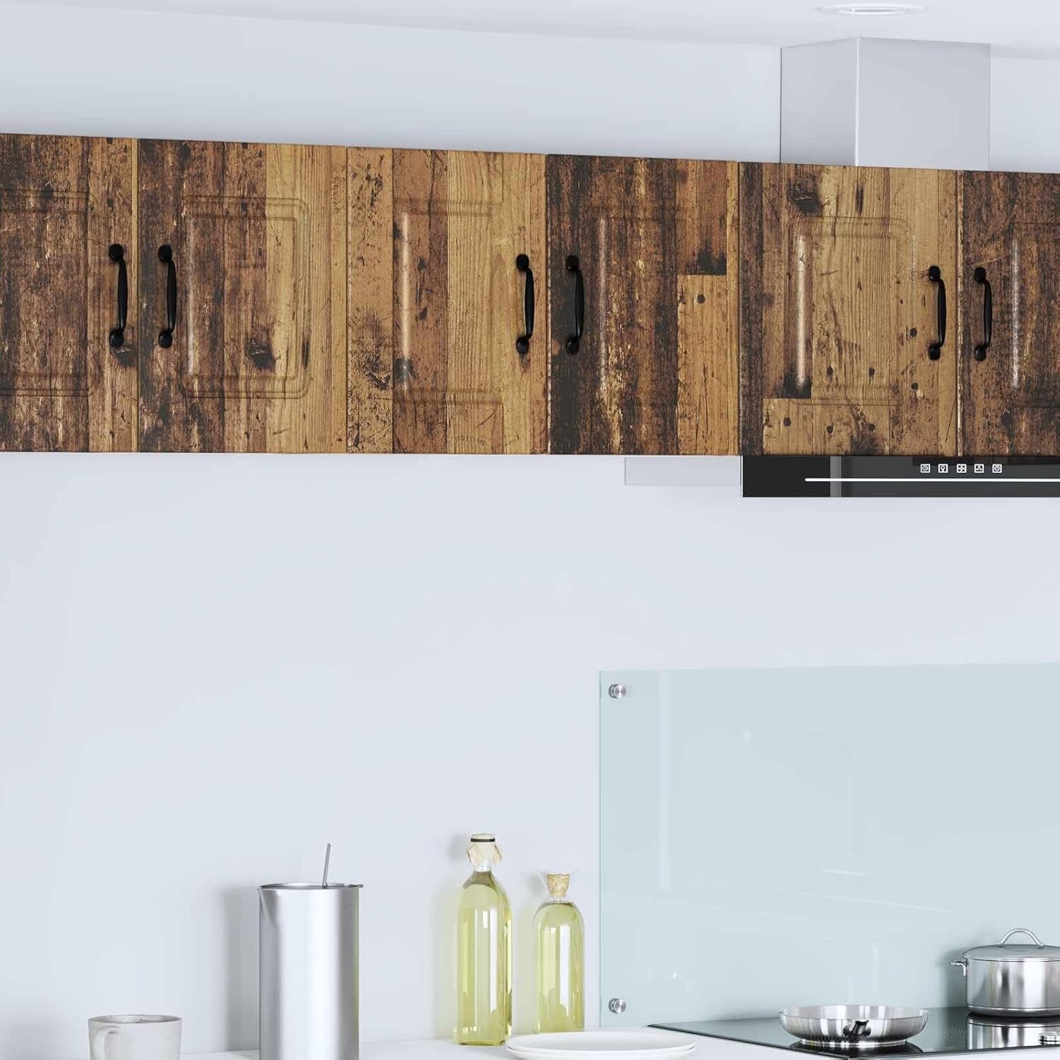 Duo d elements suspendus blancs 30 x 31 x 40 cm avec rangements interieurs pour vaisselle epices et accessoires du quotidien